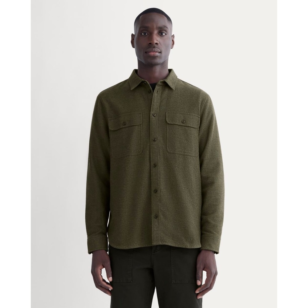EVERLANE Men's Heavyweight Overshirt Heathered Green Size‎ M